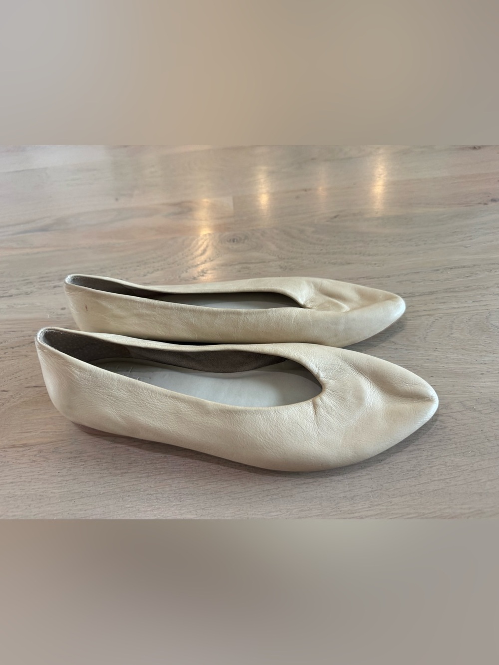 Bird of Flight leather ballet flat cream size 8.5